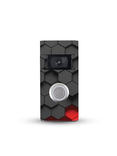 MightySkins Skin Compatible with Ring Video Doorbell (2nd Generation) - Two-Tone Hex | Protective, Durable, and Unique Vinyl Decal wrap Cover | Easy to Apply, Remove, and Change Styles