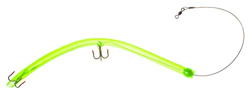 Hookup 20-001 Barracuda Tube Lure, 12-Inch Tube, Green w/2 Treble Hooks