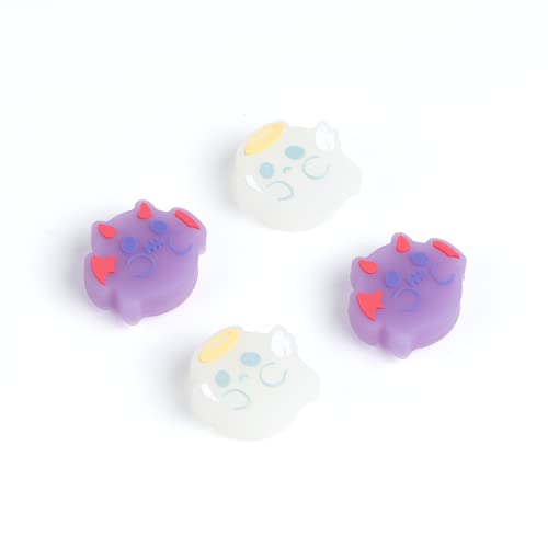 GeekShare Luminous Ghost Thumb Grip Caps, Soft Silicone Joystick Cover Compatible with Nintendo Switch/OLED/Switch Lite,4PCS