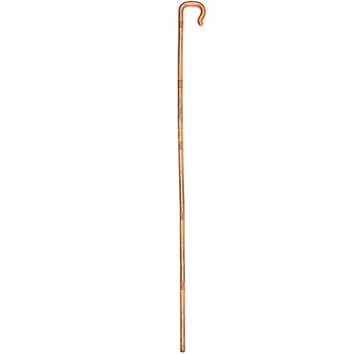 Skeleteen Shepherd's Costume Crook Staff - Shepherd Gold Wood Like Hook Cane For Cosplay And Dress Up