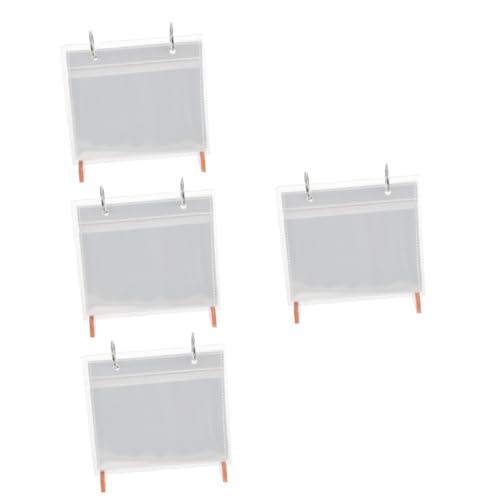 USHOBE 4pcs Acrylic Photo Album Acrylic Photo Holder Mini Photo Cards Holder Scrapbook Album Holder Desktop Pictures Album Photo Desk Album Photo Frame Pvc Photo Book Loose Leaf Clamshell