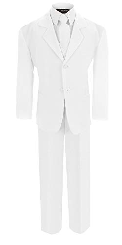Boy's Formal Dresswear Set G214 (12, White Suit)