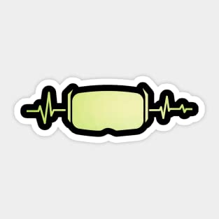Stickers Vinyl Heart Monitor Vr Gaming Green Headset Virtual Reality- Vinyl Stickers Laptop Decal Water Bottle Sticker Funny Sticker, Gifts Sticker…2402