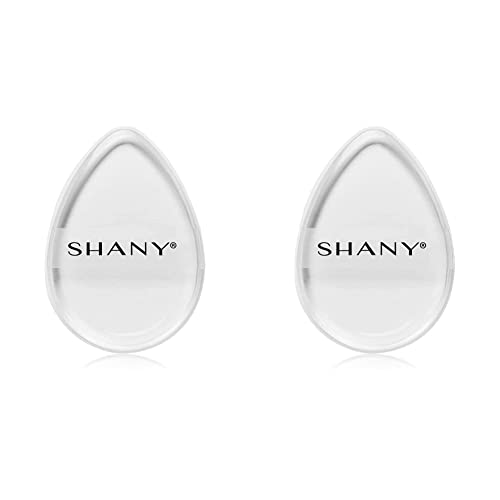 SHANY Stay Jelly Silicone Sponge - Clear & Non-Absorbent Makeup Blending Sponge for Flawless Application with Foundation - TEARDROP (Pack of 2)