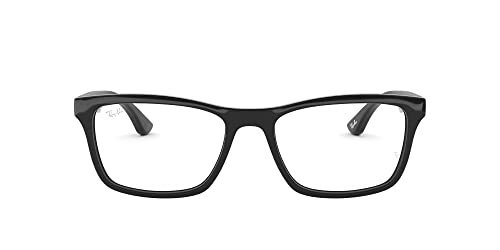 Ray-Ban RX5279 Square Prescription Eyeglass Frames, Black/Demo Lens, 55 mm
