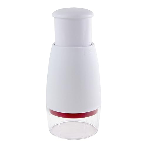 Zyliss Zick Zick Classic Food Chopper - Onion, Tomato and Vegetable Cutter - Stainless Steel Kitchen Accessories - Manual Food & Veggie Chopper with Container - Dishwasher Safe Food Dicer - White, 9'