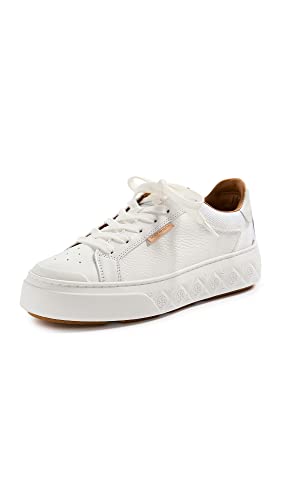 Tory Burch Women's Ladybug Sneakers, White/White/White, 8.5 Medium US
