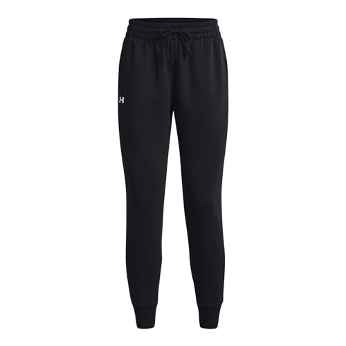 Under Armour Womens Rival Fleece Joggers , (001) Black / / White , Medium