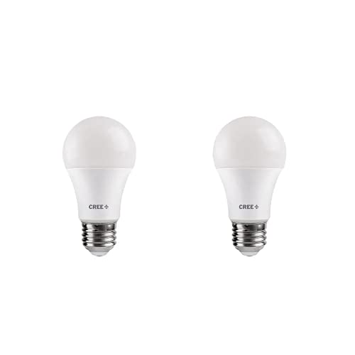 Cree Lighting Exceptional Series A19 Bulb, 2700K Dimmable LED Bulb, 40W + 460 Lumens, Soft White, 2 Pack