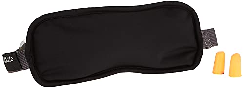 Samsonite Microbead Eye Mask with Ear Plugs, Black, One Size