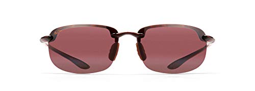 Maui Jim Men's and Women's Hookipa Polarized Rimless Sunglasses, Tortoise/Maui Rose, Large