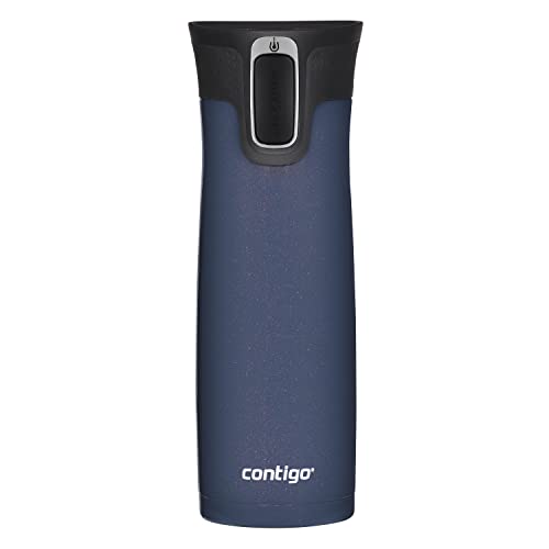 Contigo West Loop Stainless Steel Vacuum-Insulated Travel Mug with Spill-Proof Lid, Keeps Drinks Hot up to 5 Hours and Cold up to 12 Hours, 20oz Midnight Berry,1.3 Pounds