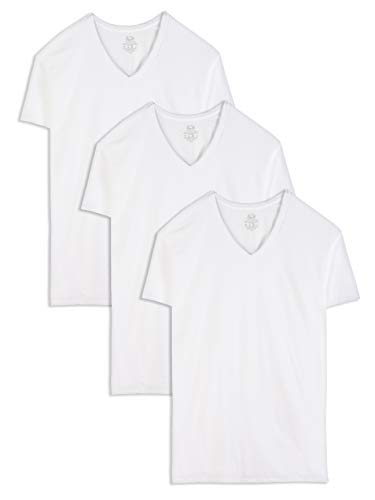 Fruit of the Loom Men's Size Big Tag-Free Underwear & -Undershirts, Tall Man-V Neck-3 Pack, 3X-Large