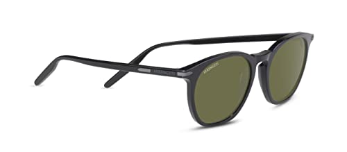 Serengeti Round 8935 Acetate Arlie, Shiny Black Mineral Polarized 555nm, One Size