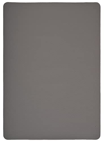 Johnson & Smith Leather Patch - Large 8'x11' Leather Repair Patch - Self Adhesive Leather Repair Patches for Furniture - Couch, Car Seats, Chair Repair with 3M Adhesive - Light Grey