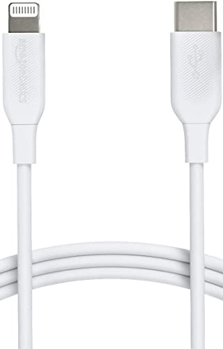 Amazon Basics USB-2.0 Type C to Lightning Cable (MFi Certified), 6 Feet, White
