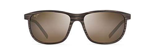 Maui Jim Men's and Women's Lele Kawa Polarized Classic Sunglasses, Brown Stripe/HCL Bronze, Medium
