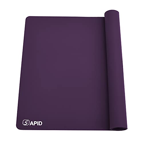 Sapid Extra Large Silicone Sheet for Crafts, Thick Silicone Jewelry Casting Mats, Nonstick Nonslip Silicon Mat for Epoxy Resin, Art Painting, Heat- Resistance Counter Mat (20'×27.9', Purple)