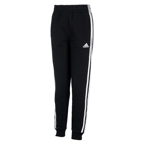 adidas Boys' Big Active Sports Athletic Tricot Jogger Pant, Iconic Black, M 10/12