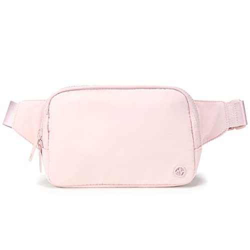 Everywhere Belt Bag Large 2L, Pander Waterproof Everywhere Fanny Pack Purse for Women and Men with Adjustable Strap (Pink).