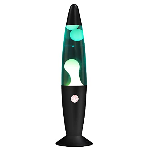 Vanful Magma Liquid Motion Lamp with Black Base for Adults Blue Lamps with White Wax for Kids Mood Lamps Perfect Gifts for Christmas Thanksgiving Day NightLight with 25W Bulb