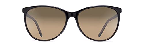 Maui Jim Women's Ocean Polarized Cat Eye Sunglasses, Tortoise w/Peacock/HCL Bronze, Medium