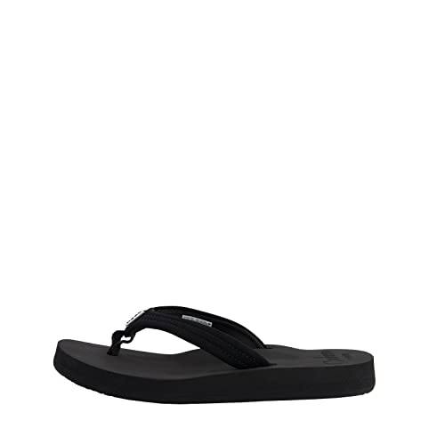 Reef womens Reef Cushion Breeze Flip Flop, Black/Black, 7 US