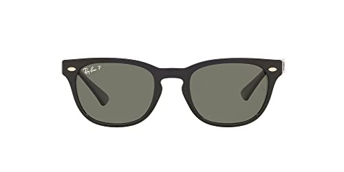 Ray-Ban RB4140 Wayfarer Sunglasses, Black/Polarized Green, 49 mm