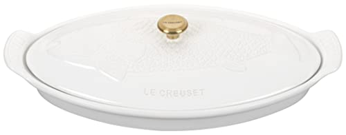 Le Creuset Heritage Stoneware Oval Fish Baker, 1.7qt., White