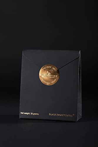 Black Ivory Whole Bean Coffee - The World’s Only Elephant-Refined Exotic Coffee Beans – Ethically Sourced, Single Origin Coffee Made in Thailand - Smooth, Low Acid, Distinctive - 1 Pack, 1.23oz