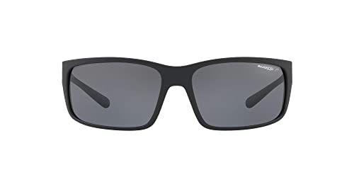 ARNETTE Man Sunglasses Matte Black Frame, Polarized Dark Grey Lenses, 62MM