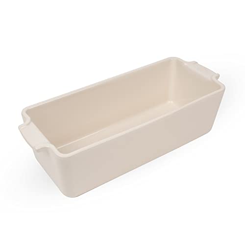 Peugeot, 10.31 x 4.33 x 3.15 inch interior Appolia Ceramic Loaf Pan, 10.3 x 4.3 x 3.1 inch, Ecru