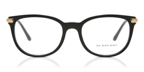 BURBERRY BE 2255Q 3001 Black Plastic Square Eyeglasses 51mm