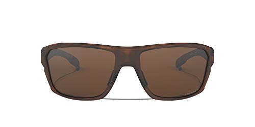 Oakley Men's OO9416 Split Shot Rectangular Sunglasses, Matte Brown Tortoise/Prizm Tungsten Polarized, 64 mm