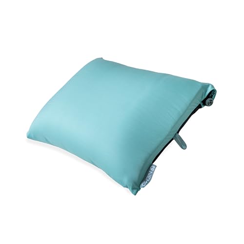 NEMO Fillo Backpacking & Camping Pillow | Soft Inflatable Travel Pillow with Integrated Stuff Sack, Frost/Silt