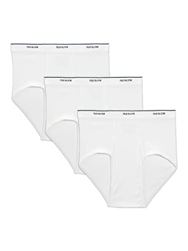 Fruit of the Loom Men's Tall Tag-Free Underwear, Big Man-Brief-3 Pack White, 4X-Large