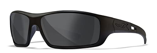 Wiley X Slay Sunglasses, Safety Glasses for Men and Women, UV Eye Protection for Shooting, Fishing, Biking, and Extreme Sports, Matte Black Frames, Grey Tinted Lenses Ballistic Rated