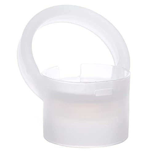 bkr - Little Compact Cap - For Little Glass Water Bottle - 8 oz/16 oz (250 mL/500 mL) - Sheer White - Dishwasher Safe - BPA Free