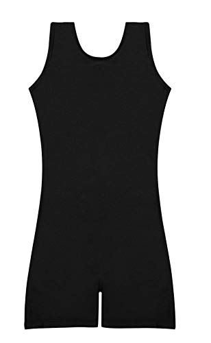 speerise High Stretch Gymnastics Leotards for Girls with Hair Scrunchie, Unitard Kids Short Tank Biketard Dance Costumes Gymnastics Outfit Ballet