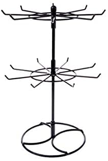 SYLOTS 2 Tier Rotating Necklace Bracelet Tree Bracelet Display Stand, Metal Display Holder for Malls, Dressing Table