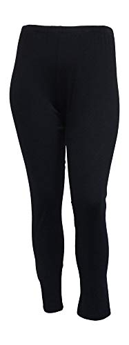 Jess & Jane Women's Mineral Washed Cotton Legging Pants (1X, Jet Black)