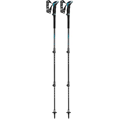LEKI Makalu Lite AS Aluminum Adjustable Lightweight Walking Poles for Trekking & Hiking - Black-Anthracite - 100-135 cm