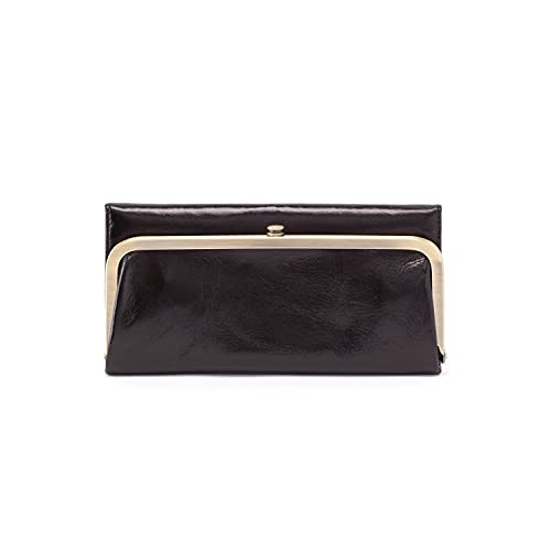HOBO Womens Rachel Vintage Wallet Leather Clutch Purse (Black)
