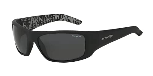 ARNETTE Hot Shot AN4182 219687 62MM Rubber Black/Dark Grey Rectangle Sunglasses for Men + BUNDLE with Designer iWear Eyewear Kit