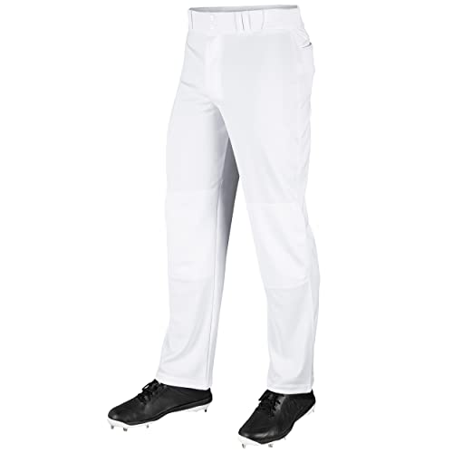 Champro Youth MVP Open Bottom Relaxed Fit Baseball Pant, White, X-Large