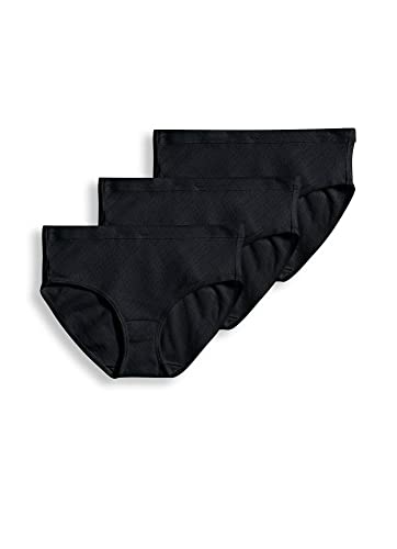 Jockey Women's Underwear Elance Breathe Hipster - 3 Pack, Black, 7