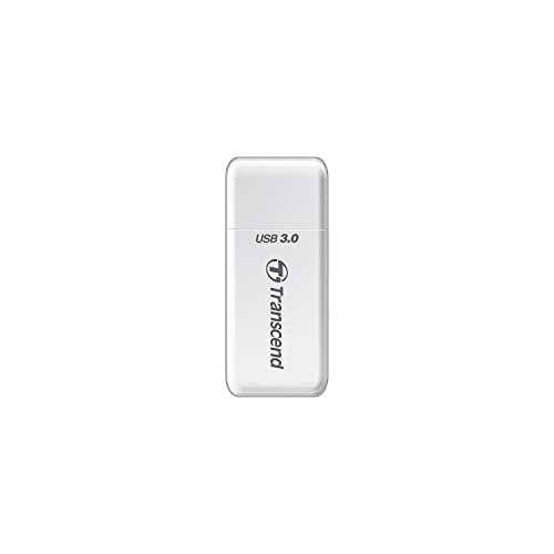 Transcend USB 3.1 Gen1 SDHC / SDXC / microSDHC / SDXC Card Reader, TS-RDF5W (White)