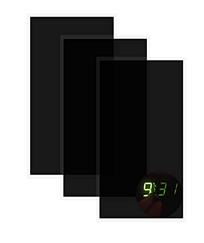 Birllaid Light dimming Stickers Sheets 6x3 Inch, Light Blocking Stickers LED Cover Sheets,(3 Pcs) Light Dimming Stickers for Electronics,Alarm Clock,Radio,Cable,Monitor,LED Number Readable