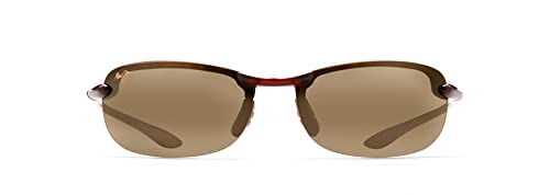 Maui Jim Men's and Women's Makaha Polarized Rimless Sunglasses, Tortoise/HCL Bronze, Medium