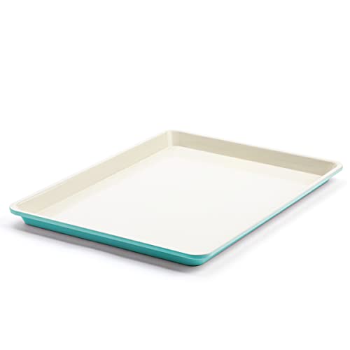GreenLife Bakeware Healthy Ceramic Nonstick 18.5' x 13.5' Half Cookie Sheet Baking Pan, PFAS-Free, Turquoise